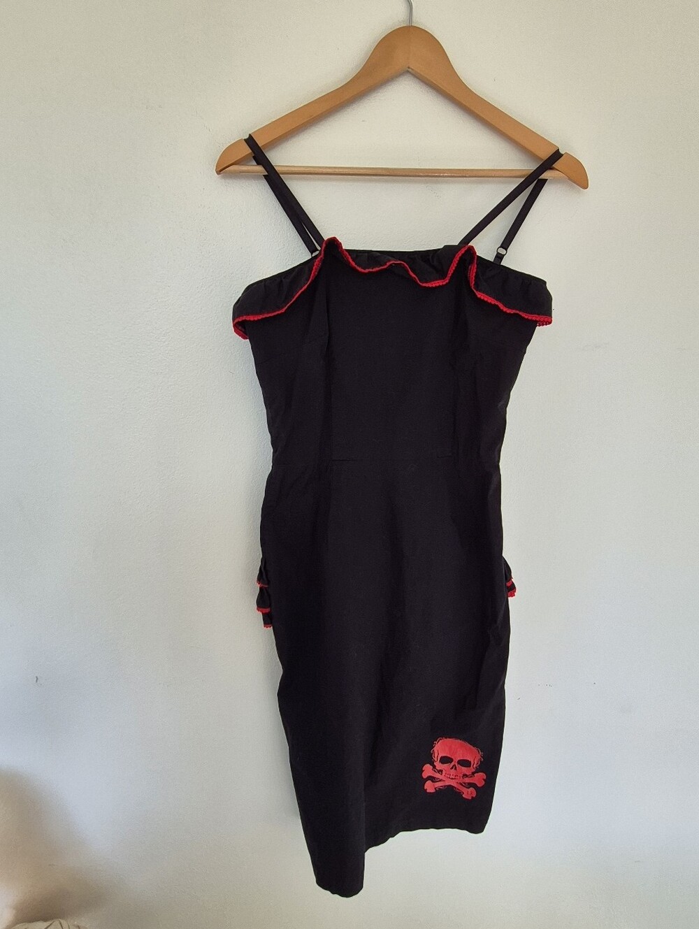 Lucky 13 Red And Black Ruffle Pin Up Dress Size Small